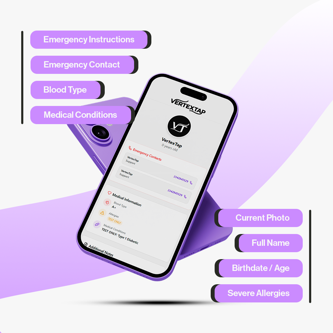 Kids NFC Emergency Keychain